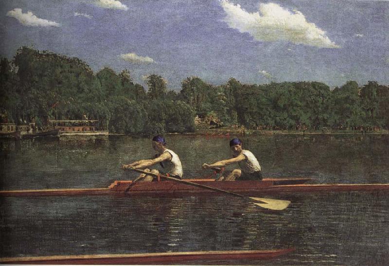 The buddie is rowing the boat, Thomas Eakins